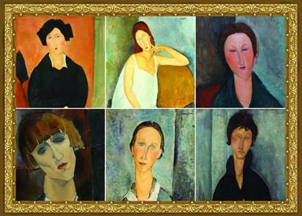 Grafika puzzel Modigliani en collage - 1500 stukjes legpuzzel.