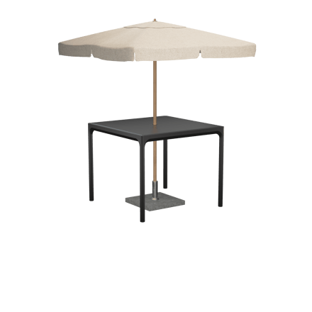 HOUE VIER Aluminium tafel 90x90cm - aluminium/ zwart