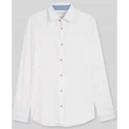 Tom Tailor - Regular fit overhemd met linnen - Maat XXL - White