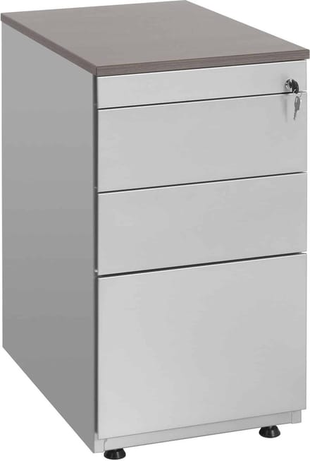 Ladeblok met 3 lades (incl. pennenlade) kleur Wit (RAL9010) topblad Wit