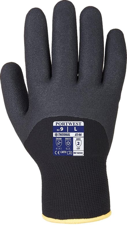 Portwest A146-gant Winter Arktis, Maat 10 XL, Zwart