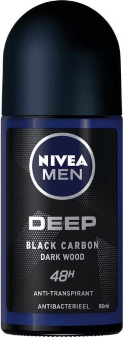 Nivea Men - Deodorant - Roller - Deep Black Carbon Darkwood - 50ml