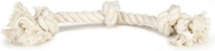 Flostouw-35,5cm-wit-3 knoop-hondenspeelgoed-Animal King