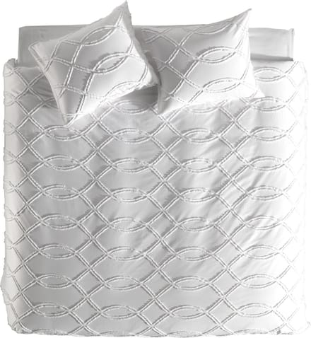 Yellow Dekbedovertrek Mindel - Effen Bedlinnen - 140-x200-220 cm - Wit - Dekbedhoes van Katoen / Polyester