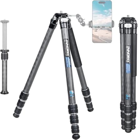 Professioneel Draagbaar Reisstatief voor DSLR Camera - Max Belasting 33 lbs/15 kg, Compact en Lichtgewicht