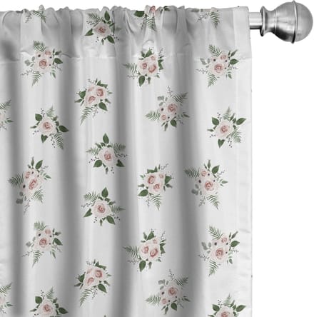 ABAKUHAUS Gordijnen – 2x75x175 cm – microvezel – Resedagroen/Blush