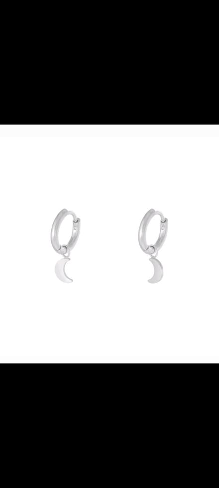 Moon earrings silver