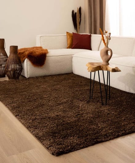 Hoogpolig vloerkleed - Shaggy Trend bruin 200x300
