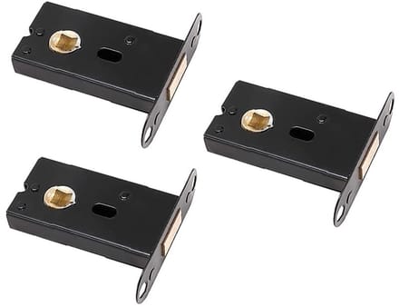 Dailygoods - RVS Deurvergrendeling met 3 Stuks voor Binnendeuren