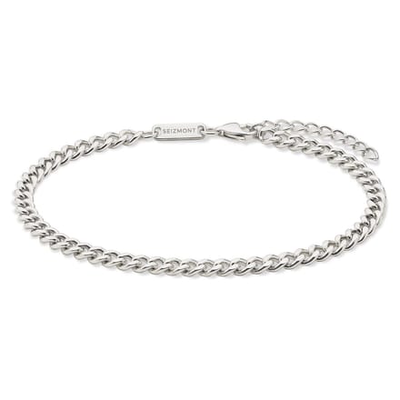 Argentia | Armband met 4 mm gourmetschakels van ongecoat ruw 925 sterling zilver
