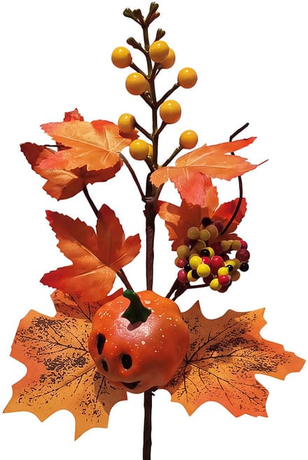 Clayre & Eef Kunstbloem Overig Oranje Kunststof Herfst decoratie
