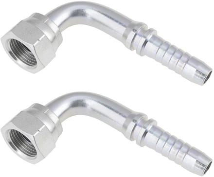 Dailygoods - 2 Stuks Hydraulische Slang Fittingen met 90° Elleboog