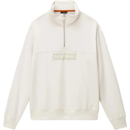 Napapijri Half-Zip Sweater Off White - Maat L - Heren - Quarter zip