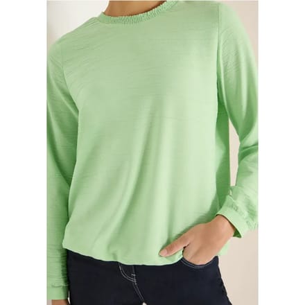 Blouse met gesmockte halslijn