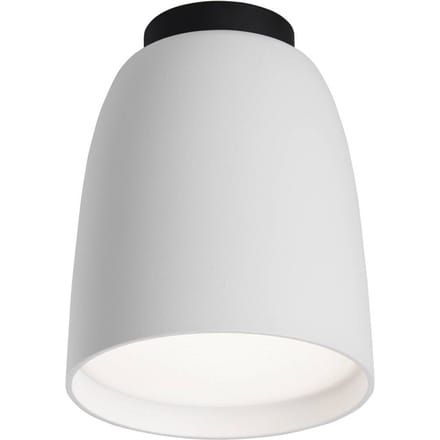 Bover LED buiten plafondlamp Moer, wit, aluminium/staal, Ø 10 cm