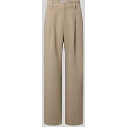 Wide leg bandplooibroek met viscosemix