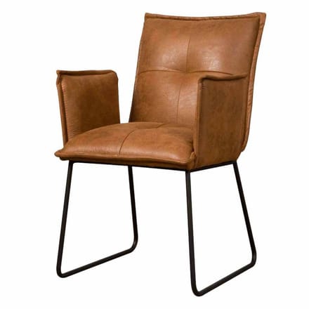 Tower Living Armstoel Seda Stof Cherokee 8 Cognac