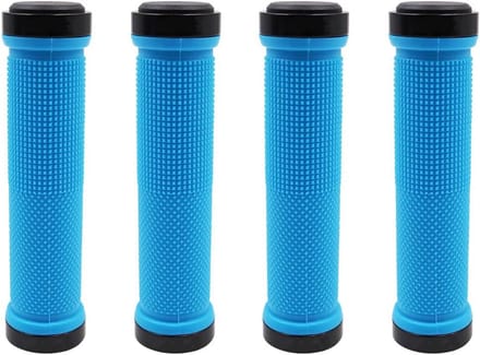 Set van 4 Rechte Fietsstuurgrepen met Dubbele Locking - Antislip Rubberen Handvatten voor Fietsen en Mountainbikes