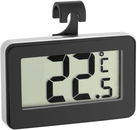 Digitale thermometer, zwart - ideaal voor het meten van de temperatuur in de koelkast