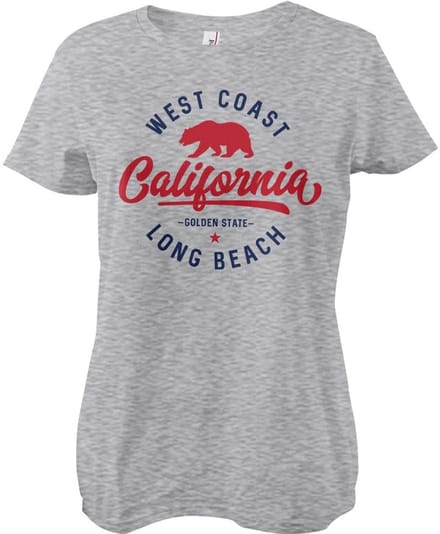 West Coast California Girly T-shirt voor dames, heather-grijs