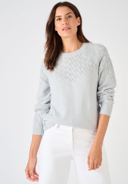 Damart - Trui van sierlijk tricot - Dames - Grijs - M