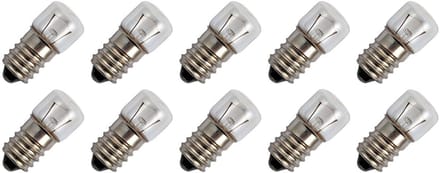 Signaallamp E14 12V 5W - 416 mAh - 10 stuks - T16 Gloeilamp Ø16mm - 35mm - 2500K - Dimbaar