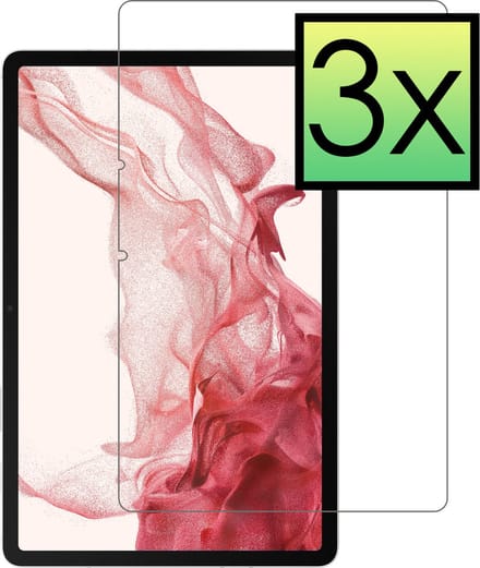 Screenprotector - 3 Stuks - Geschikt voor Samsung Galaxy Tab S8 Plus - Extra Sterk - Beschermglas - Gehard Glas - Tempered Glass - Screen Protector - Bescherm Cover