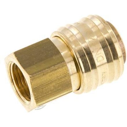 Messing DN 7.2 (Euro) Luchtkoppeling Snelkoppeling G 3/8 inch Binnendraad FKM