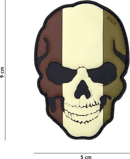 101 Inc Embleem 3D Pvc Skull België Camo 16002