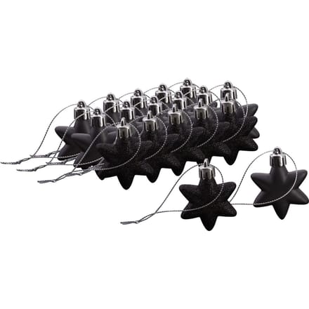 Kerststerren van kunststof - Zwart