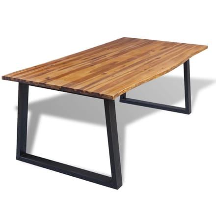vidaXL Eetkamertafel 200x90 cm massief acaciahout