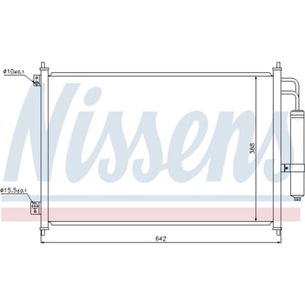 Condensator, airconditioning NISSENS 940121