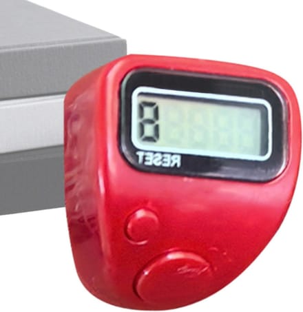 Vingerteller Klikker - Digitale Teller - Goederen Tellen - Stil LCD Display - Compact Ontwerp - Rood