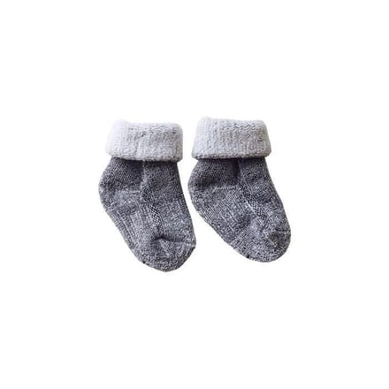 Eureka merino wollen babysokjes S1 - unisex - grijs - 0/4 maanden