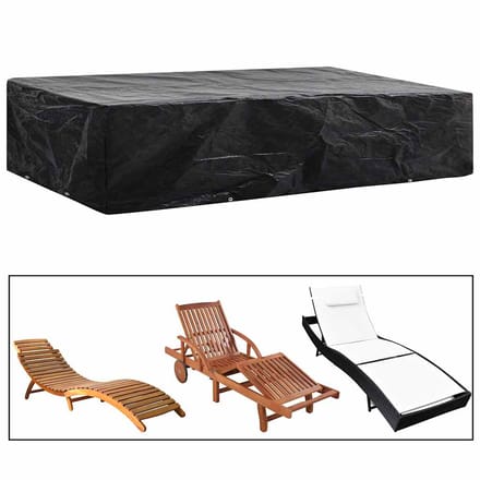 vidaXL - Ligbeddenhoes - met - 8 - oogjes - 218x77x55 - cm
