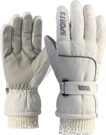 Nivard Skihandschoenen - Handschoenen Winter - Handschoenen Dames - Touchscreen - Waterdicht - Winddicht - Wit