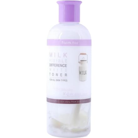 Farm Stay Zichtbaar Verschil Vocht Toner (Melk) 350ml (3 Opties) 1pcs white
