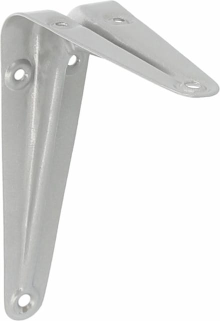 AMIG Plankdrager/planksteun van metaal - gelakt zilver - 100 x 125 mm