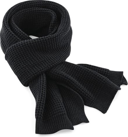 Beechfield Classic Waffle Knit Sjaal Zwart