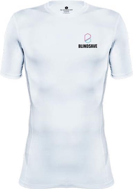 BLINDSAVE Compressie Shirt Wit - Korte mouwen - XS