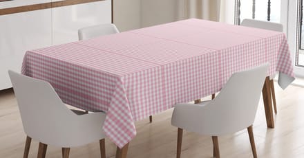 ABAKUHAUS Picknicktafelkleed – Satijn 140x170 cm – Babyroze/Wit