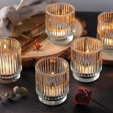8 Stuks Glazen Theelichthouders Decoratie voor Bruiloft en Tafel