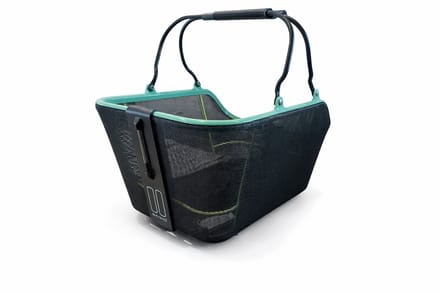 Basil Cento Tech Fiber Fietsmand Nordlicht MIK - Achter - Textonile- Zwart Groen - LED verlichting -