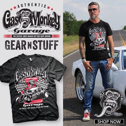 Gas Monkey Garage T-shirt Badass vanrs, verschillende kleuren beschikbaar