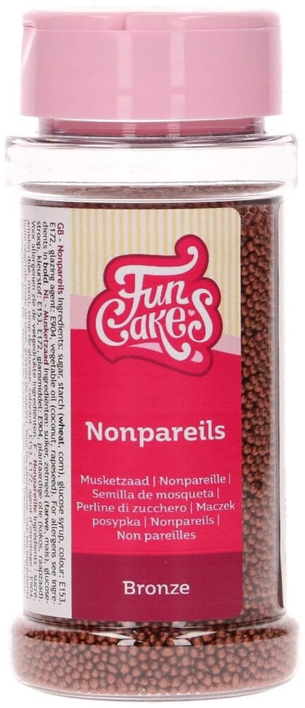 FunCakes Musketzaad Brons - 80g - Suikerdecoratie - Eetbare Taartdecoratie