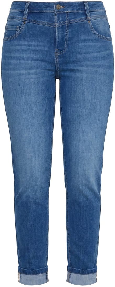 Laurasøn - Dames - Jeans met hoge taille slim - Blauw denim - Maat 36