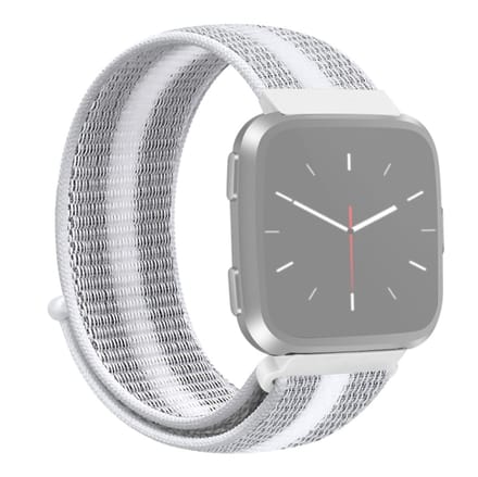 Nylon bandje - geschikt voor Fitbit Versa / Versa 2 - wit