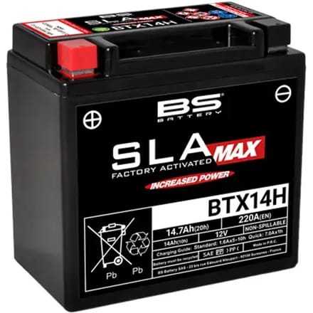Fabrieksgeactiveerde motorfietsaccu BS Battery BTX14H