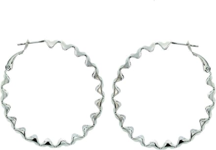 Behave - Oorringen zilverkleur 4 cm - Nikkelvrij