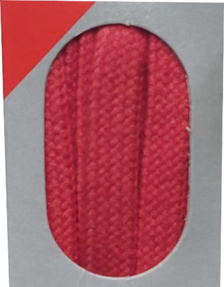 Bob Veter - Rood - Plat - Lengte 90 cm - Breedte 7 mm - Schoenveter